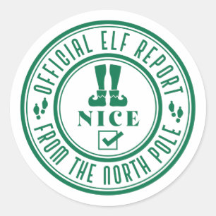 Officiell Elf-rapport från Nordpolen Runt Klistermärke