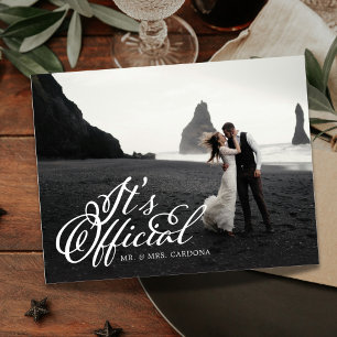 Officiell Elopement Photo Meddelande Vykort