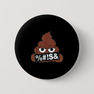 Officiell Emoji Bajs Censurerad Gul Leende Ansikte Knapp