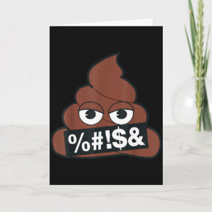 Officiell Emoji Bajs Censurerad Gul Leende Ansikte Kort