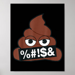 Officiell Emoji Bajs Censurerad Gul Leende Ansikte Poster