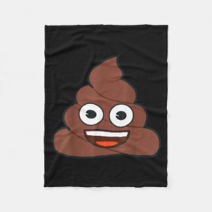 Officiell Emoji Bajs Glad Gul Leende Ansikte Fleecefilt