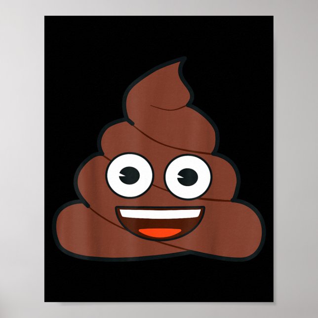 Officiell Emoji Bajs Glad Gul Leende Ansikte  Poster (Framsidan)