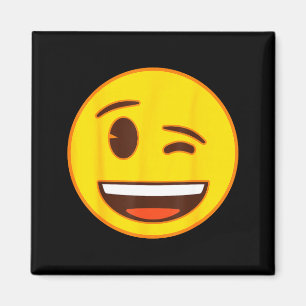 Officiell Emoji Blinkande Gul Leende Ansikte Magnet