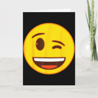 Officiell Emoji Blinkande Gult Leende Ansikte 