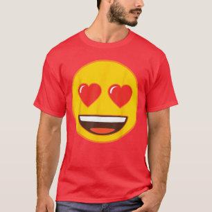 Officiell Emoji Hjärtans Ögon Gul Leende Ansikte T Shirt
