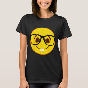 Officiell Emoji nörd Glad Gul Leende Ansikte T Shirt