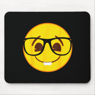 Officiell Emoji nörd glasögon gul leende ansikte Musmatta