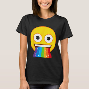 Officiell Emoji Regnbågsmun Gul Leende Ansikte T Shirt