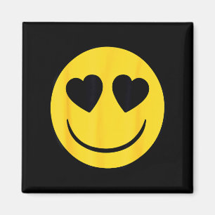 Officiell Emoji Retro Hjärtans Ögon Gul Leende Ans Magnet