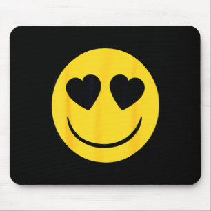 Officiell Emoji Retro Hjärtans Ögon Gul Leende Ans Musmatta