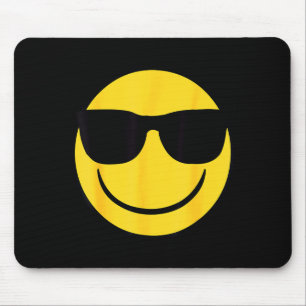 Officiell Emoji Retro Solglasögon Gul Leende Ansik Musmatta