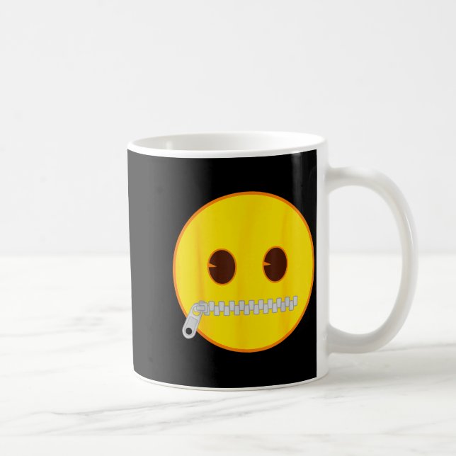 Officiell Emoji Zippa Munnen Gul Leende Ansikte  Kaffemugg (Höger)