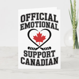 Officiell emotionell support kanadensisk hockeyspe kort