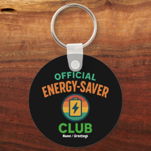 Officiell Energibesparande Klubb Retro Battery Ico Nyckelring