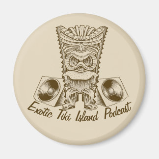 Officiell Exotic Tiki Island Podcast Artwork Butto Magnet