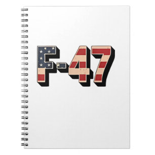 Officiell F47 Maga Fighter Jet F-47 Jet Fighter Lu Anteckningsbok
