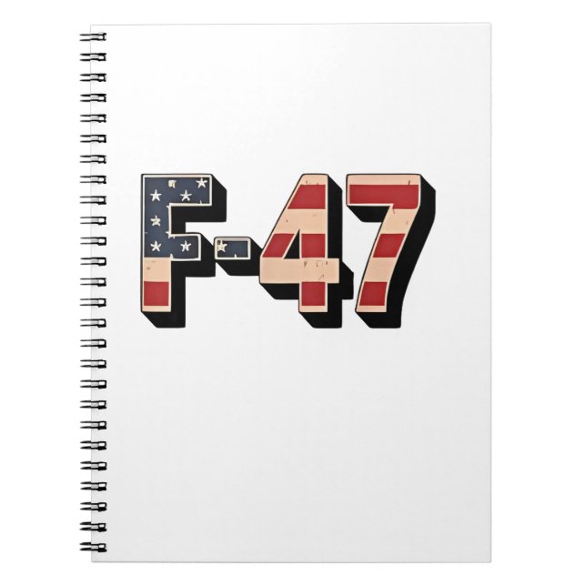 Officiell F47 Maga Fighter Jet F-47 Jet Fighter Lu Anteckningsbok (Framsidan)