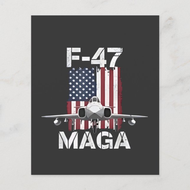 Officiell F47 Maga Fighter Jet F-47 Jet Fighter Lu Flygblad (Framsidan)