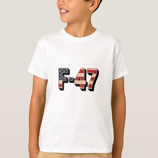 Officiell F47 Maga Fighter Jet F-47 Jet Fighter Lu T Shirt (Framsida)