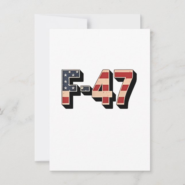 Officiell F47 Maga Stridsflygplan F-47 Jet Fighter Inbjudningar (Framsida)