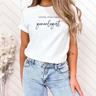 Officiell Family Genealogist i skript SNYGGT T Shirt