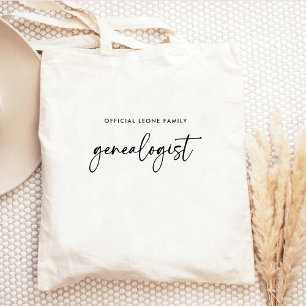 Officiell Family Genealogist i skript SNYGGT Tygkasse