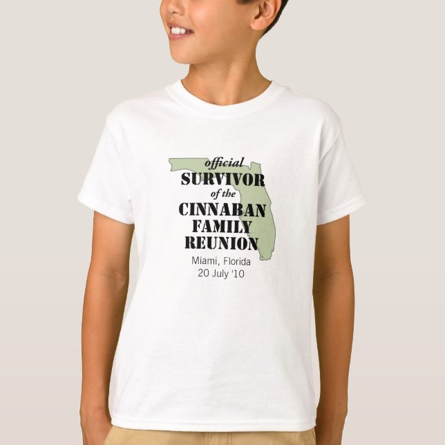 Officiell Family Reunion Survivor - Florida Grönt T Shirt (Framsida)
