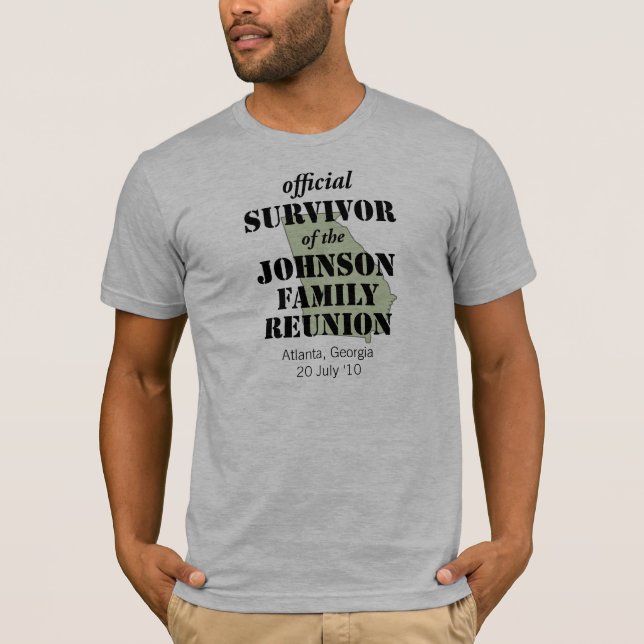 Officiell Family Reunion Survivor - Georgia Grönt T-shirt (Framsida)