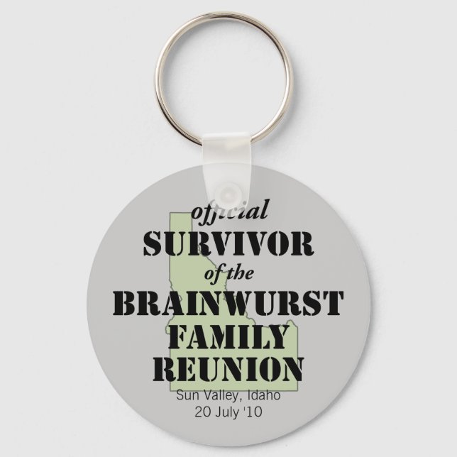 Officiell Family Reunion Survivor - Idaho Grönt Nyckelring (Framsida)