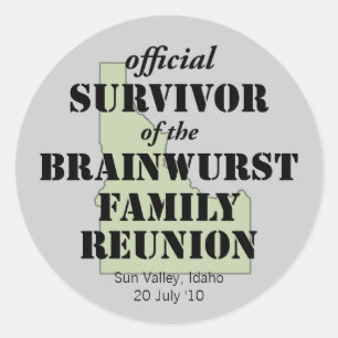 Officiell Family Reunion Survivor - Idaho Grönt Runt Klistermärke