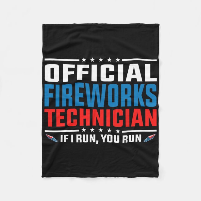 Officiell Fireworks-tekniker 4:e juli Pyro-tec Fleecefilt (Framsidan)