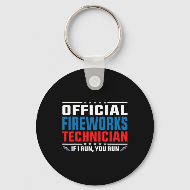 Officiell Fireworks-tekniker 4:e juli Pyro-tec Nyckelring (Framsida)
