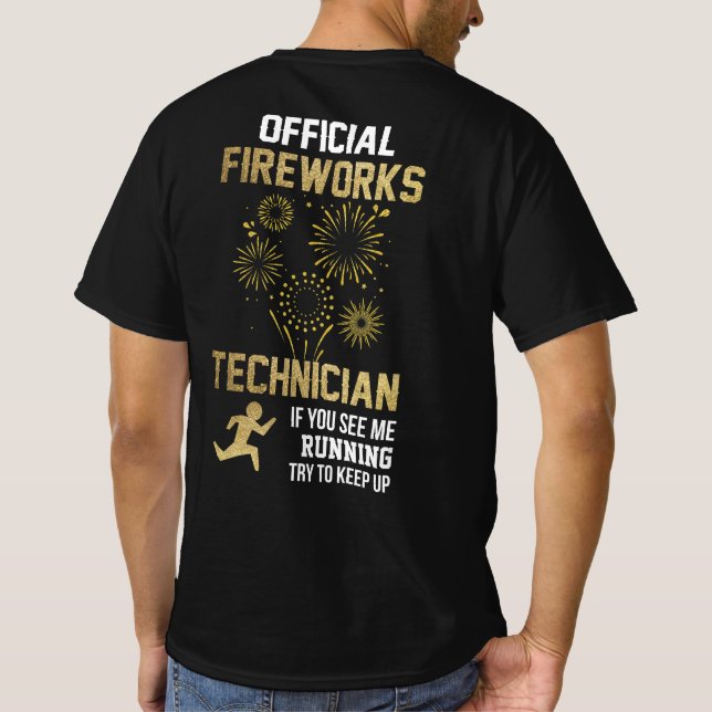 Officiell Fireworks-tekniker T Shirt (Baksida)