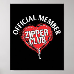 Officiell för hjärtoperation Zipper Klubb Gift Poster