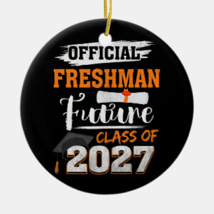 Officiell Freshman Future Class 2027 Första dagen Julgransprydnad Keramik