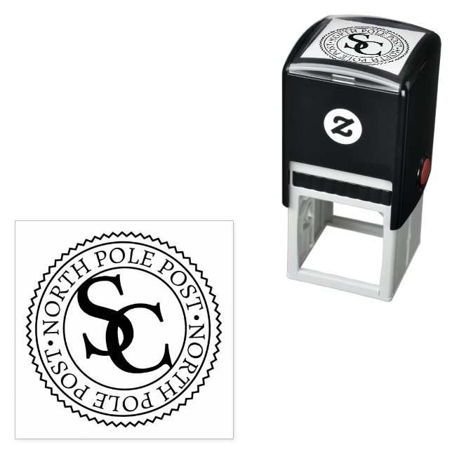 Officiell Frimärke från Jultomten Nordpolpost Självfärgande Stämpel (In Situ)