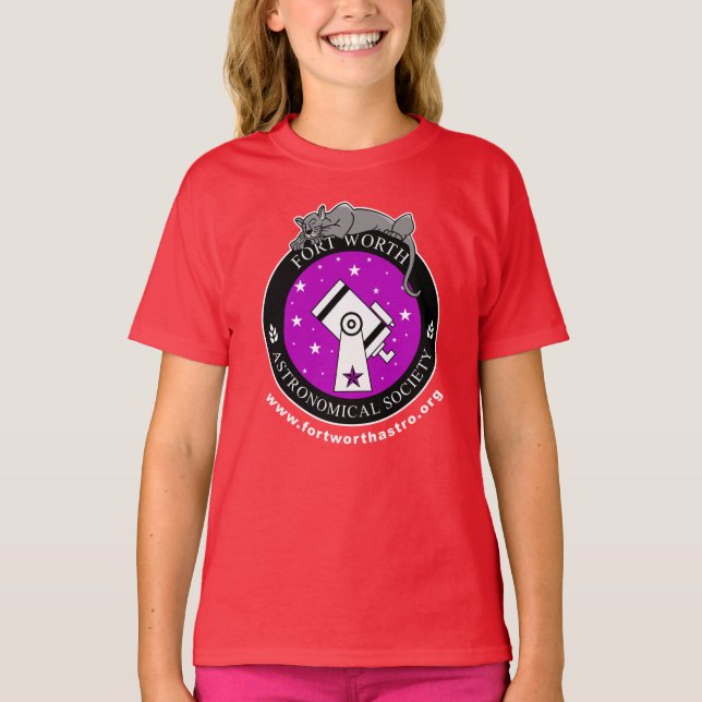 Officiell FWAS Logotyp Girls Red T-Shirt (Framsida)