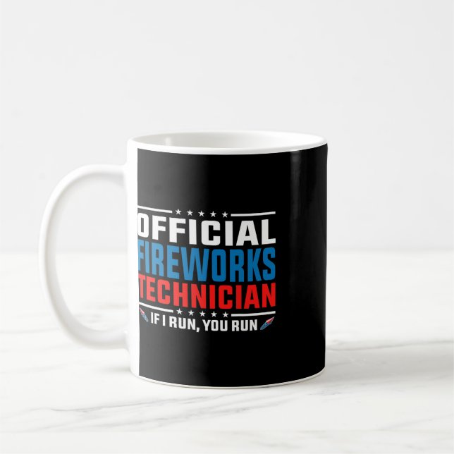 Officiell fyrverkeritekniker 4:e Juli Pyro-tec Kaffemugg (Vänster)