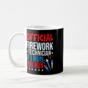 Officiell fyrverkeritekniker Usa självständighetsd Kaffemugg