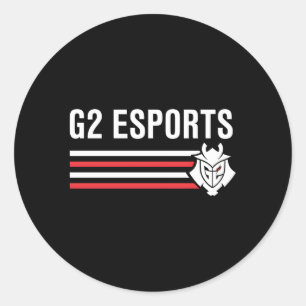 Officiell G2 Esport Runt Klistermärke