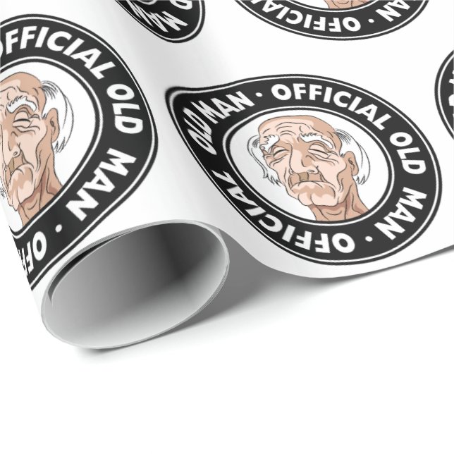 Officiell gamal man presentpapper (Rullad Hörn)