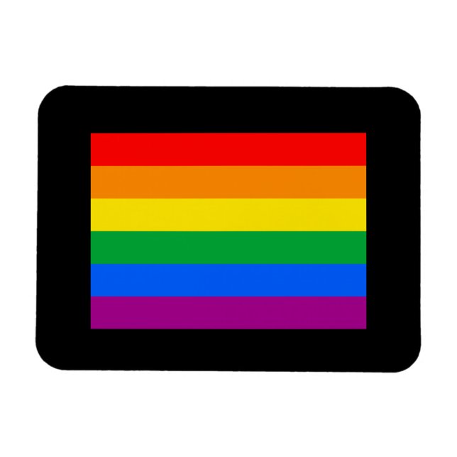 OFFICIELL GAY PRIDE FLAGGA MAGNET (Horisontell)