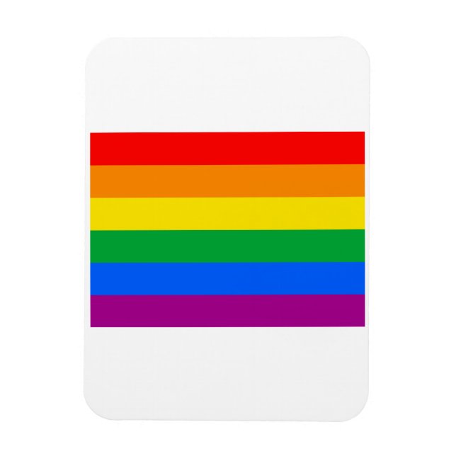 OFFICIELL GAY PRIDE FLAGGA MAGNET (Vertikal)
