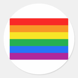 OFFICIELL GAY PRIDE FLAGGA RUNT KLISTERMÄRKE