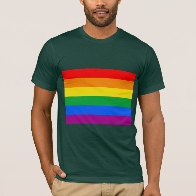OFFICIELL GAY PRIDE FLAGGA TEE (Framsida)