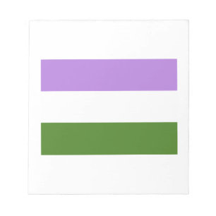 OFFICIELL GENDERQUEER PRIDE FLAGGA ANTECKNINGSBLOCK