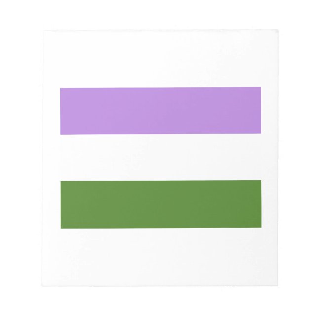 OFFICIELL GENDERQUEER PRIDE FLAGGA ANTECKNINGSBLOCK (Framsida)