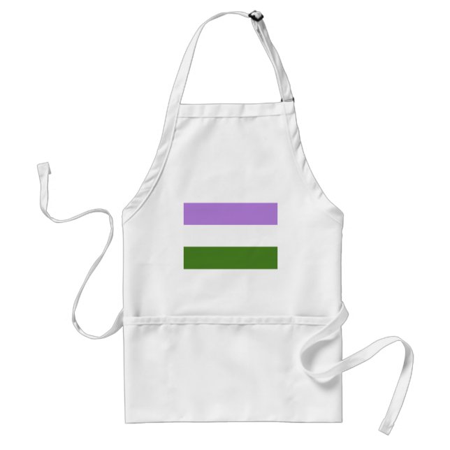 OFFICIELL GENDERQUEER PRIDE FLAGGA FÖRKLÄDE (Framsidan)