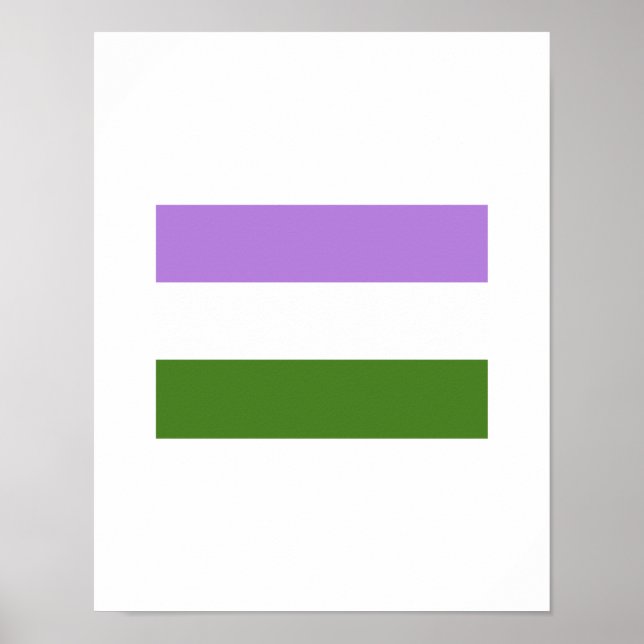 OFFICIELL GENDERQUEER PRIDE FLAGGA POSTER (Framsidan)